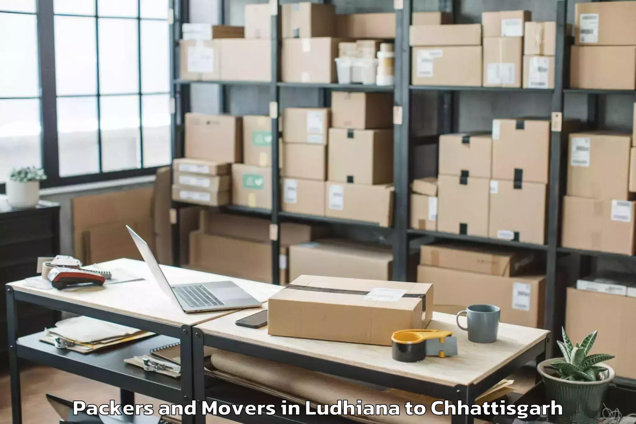 Get Ludhiana to Malkharoda Packers And Movers